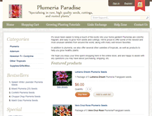 Tablet Screenshot of plumeriaparadise.com